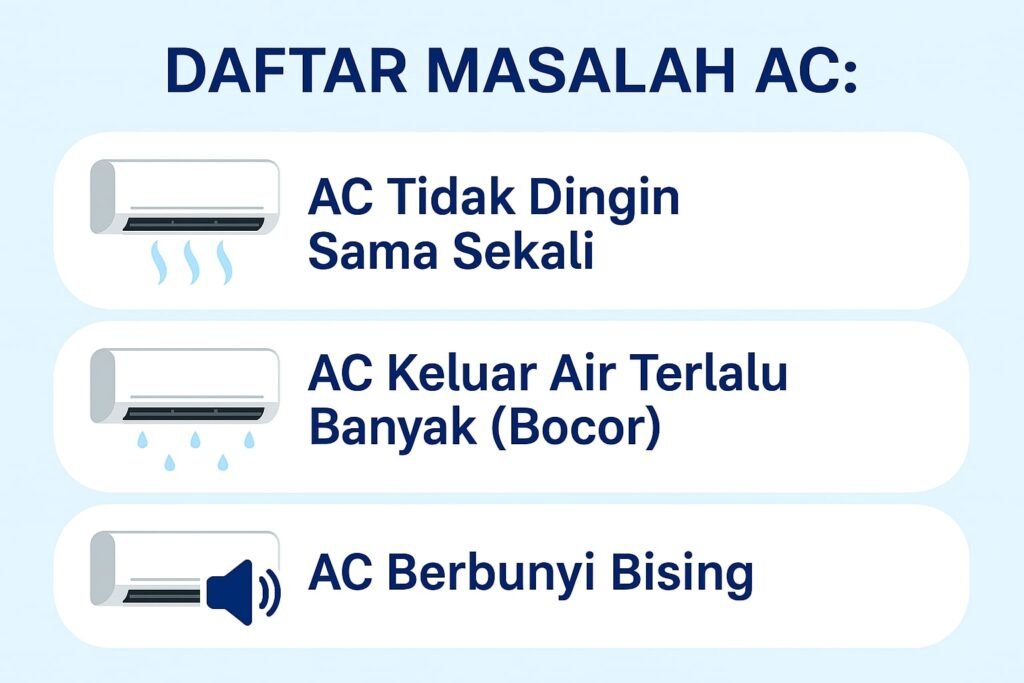 daftar masalah ac